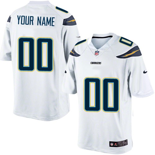 Men's Limited Nike Jersey White Road - Customized NFL Los Angeles Chargers